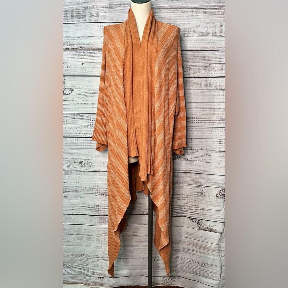 Free People‎ Beach Carly Cardigan Sweater Coverup Oversized Medium Orange